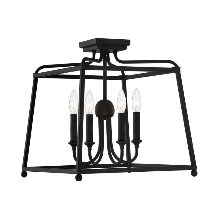 Crystorama Crystorama Libby Langdon Sylvan 4 Light Black Forged Semi Flush Mount