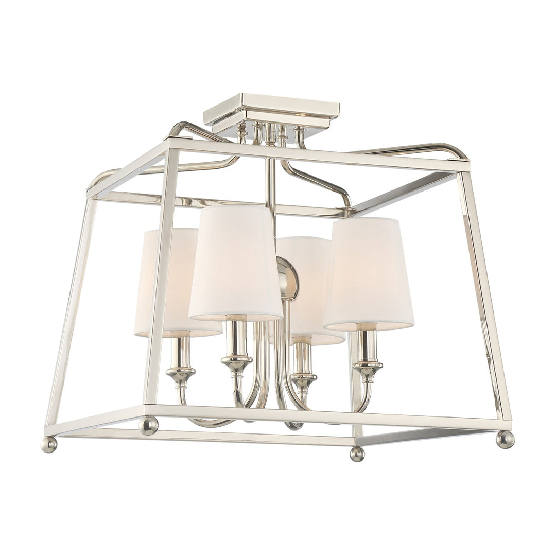 Crystorama Crystorama Libby Langdon Sylvan 4 Light Polished Nickel Semi Flush Mount