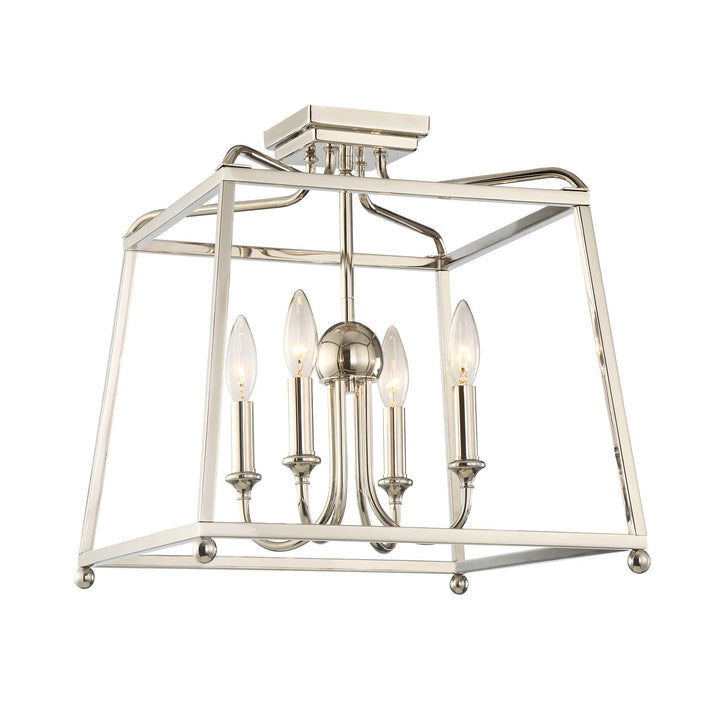 Crystorama Crystorama Libby Langdon Sylvan 4 Light Polished Nickel Semi Flush Mount