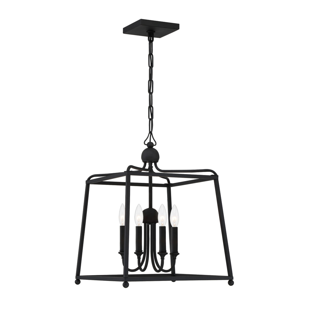 Libby Langdon Sylvan 4 Light Black Forged Mini Chandelier Crystorama