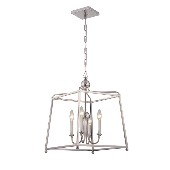 Libby Langdon Sylvan 4 Light Polished Nickel Mini Chandelier Crystorama