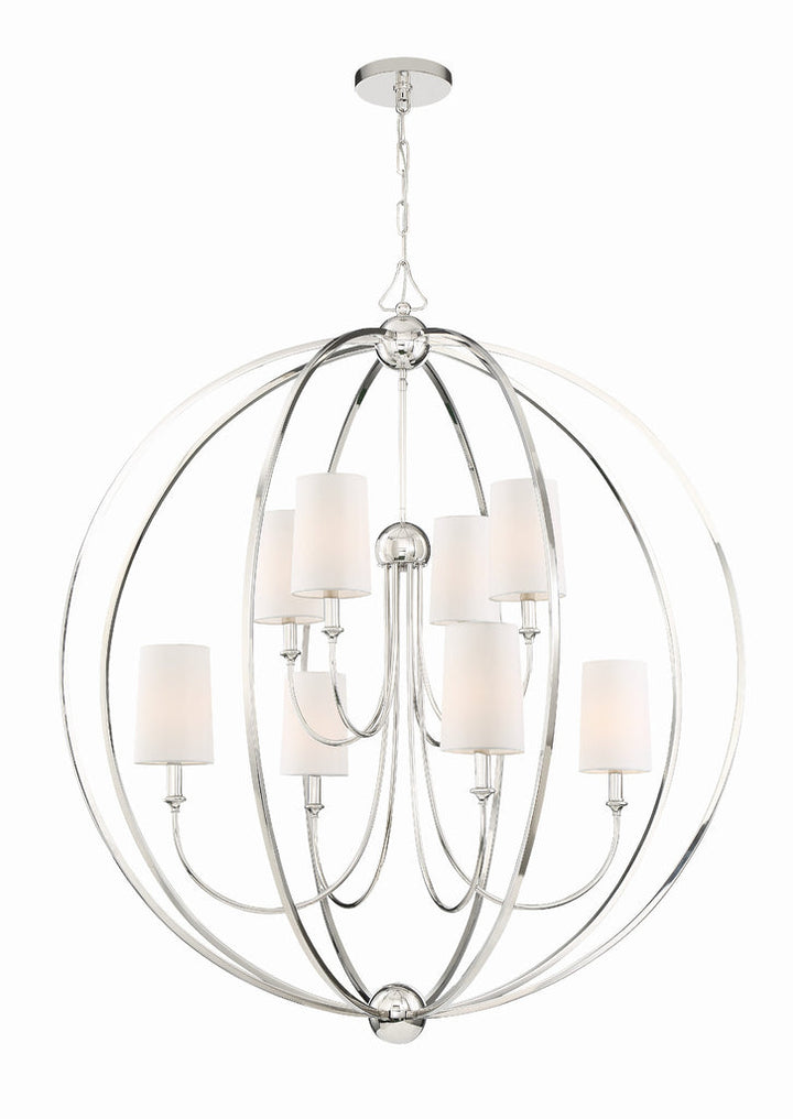 Libby Langdon Sylvan 8 Light Polished Nickel Chandelier Crystorama