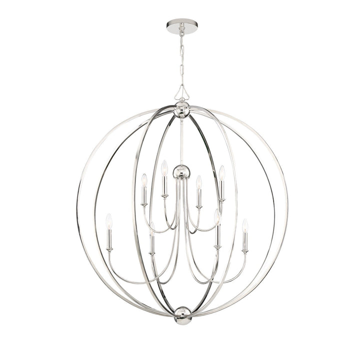 Libby Langdon Sylvan 8 Light Polished Nickel Chandelier Crystorama