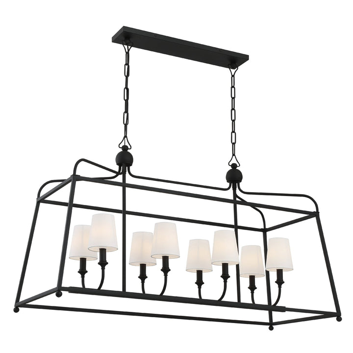 Libby Langdon Sylvan 8 Light Black Forged Chandelier Crystorama