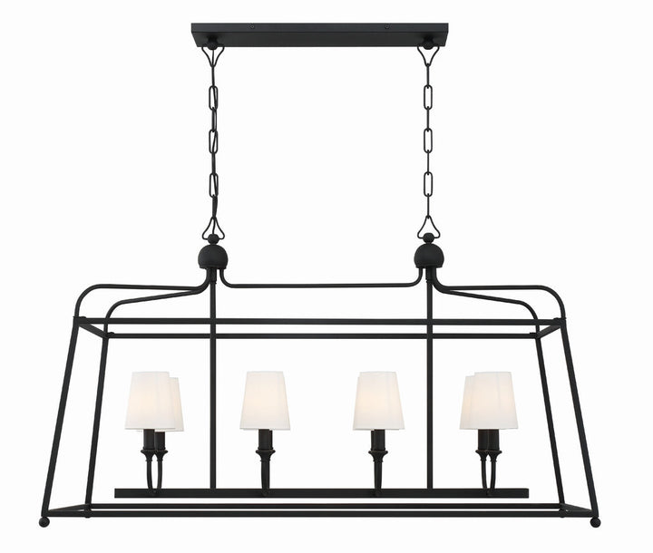 Libby Langdon Sylvan 8 Light Black Forged Chandelier Crystorama