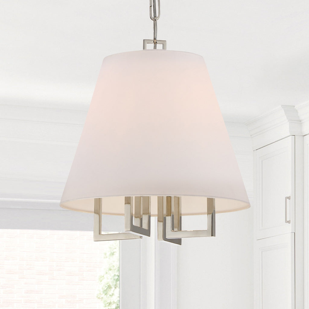 Libby Langdon Westwood 4 Light Polished Nickel Pendant Crystorama