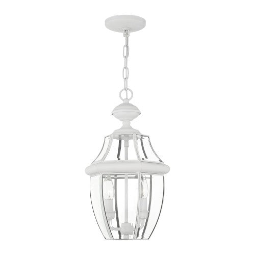 2 Light White Outdoor Lantern Livex