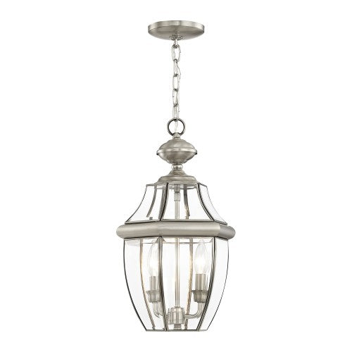 2 Light Brushed Nickel Outdoor Lantern Livex