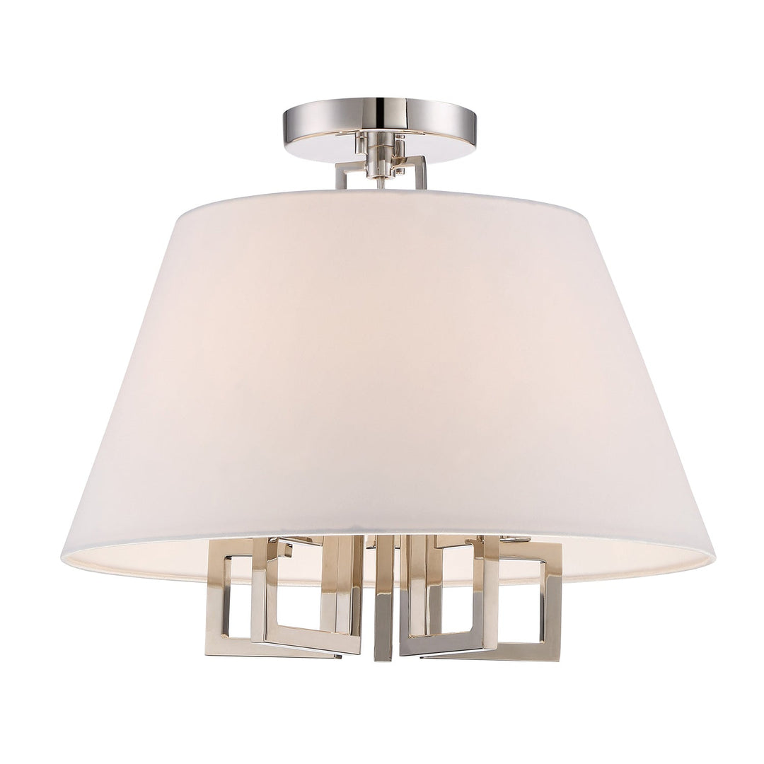 Crystorama Crystorama Libby Langdon Westwood 5 Light Polished Nickel Semi Flush Mount