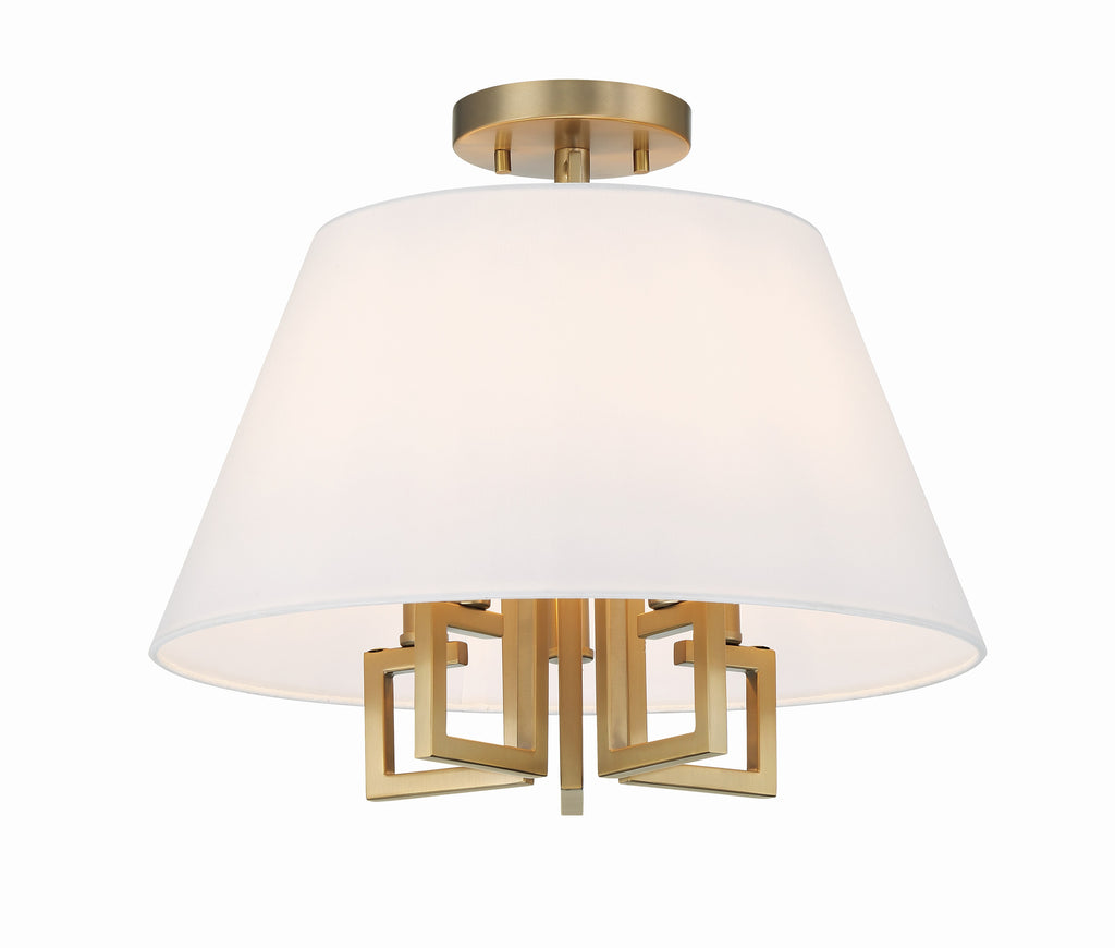 Crystorama Crystorama Libby Langdon Westwood 5 Light Vibrant Gold Semi Flush Mount