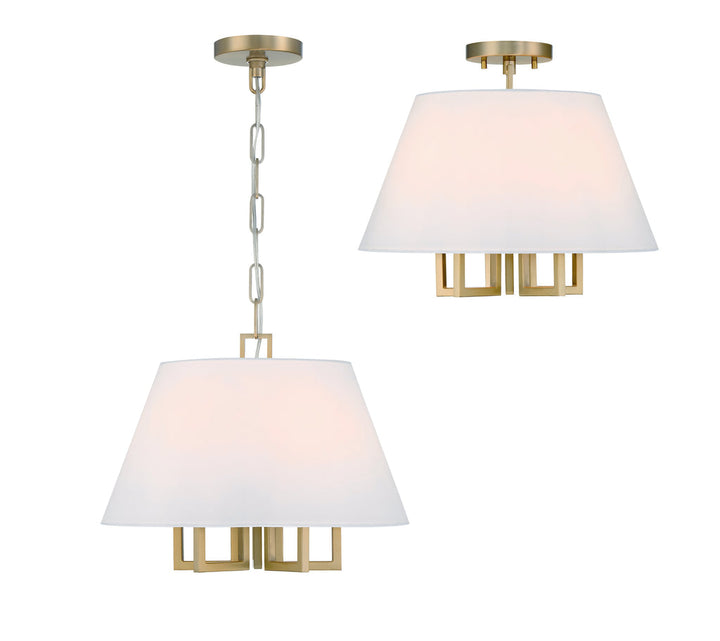 Crystorama Crystorama Libby Langdon Westwood 5 Light Vibrant Gold Semi Flush Mount