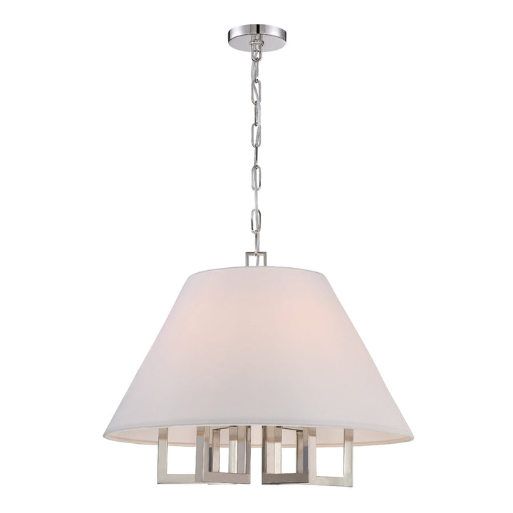 Libby Langdon Westwood 6 Light Polished Nickel Chandelier Crystorama