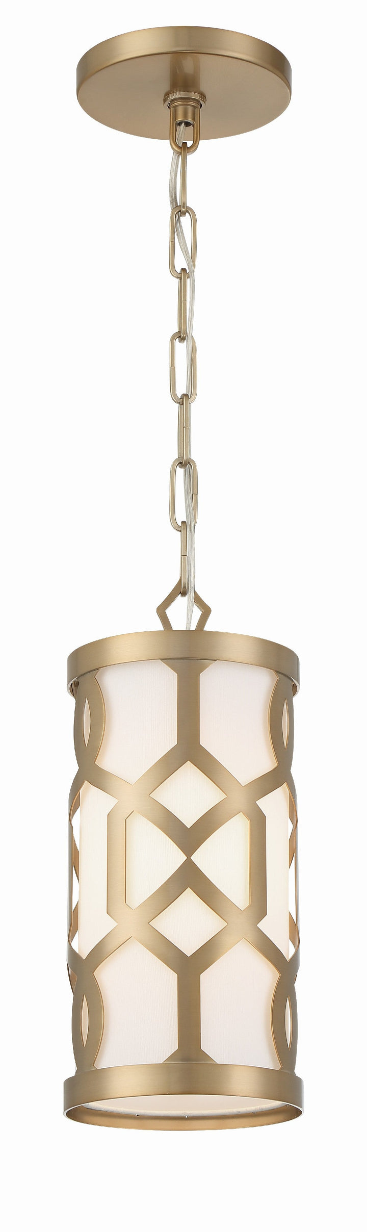 Libby Langdon Jennings 1 Light Aged Brass Mini Pendant Crystorama