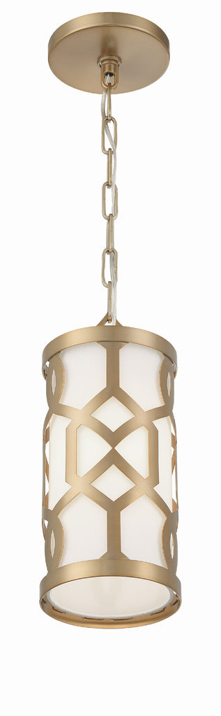 Libby Langdon Jennings 1 Light Aged Brass Mini Pendant Crystorama