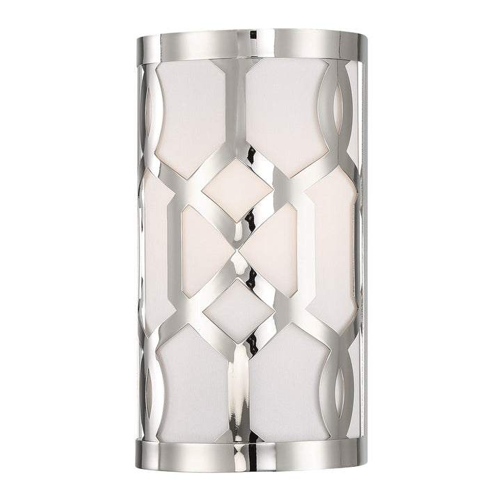 Libby Langdon Jennings 1 Light Polished Nickel Sconce Crystorama