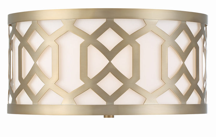 Crystorama Crystorama Libby Langdon Jennings 3 Light Aged Brass Flush Mount