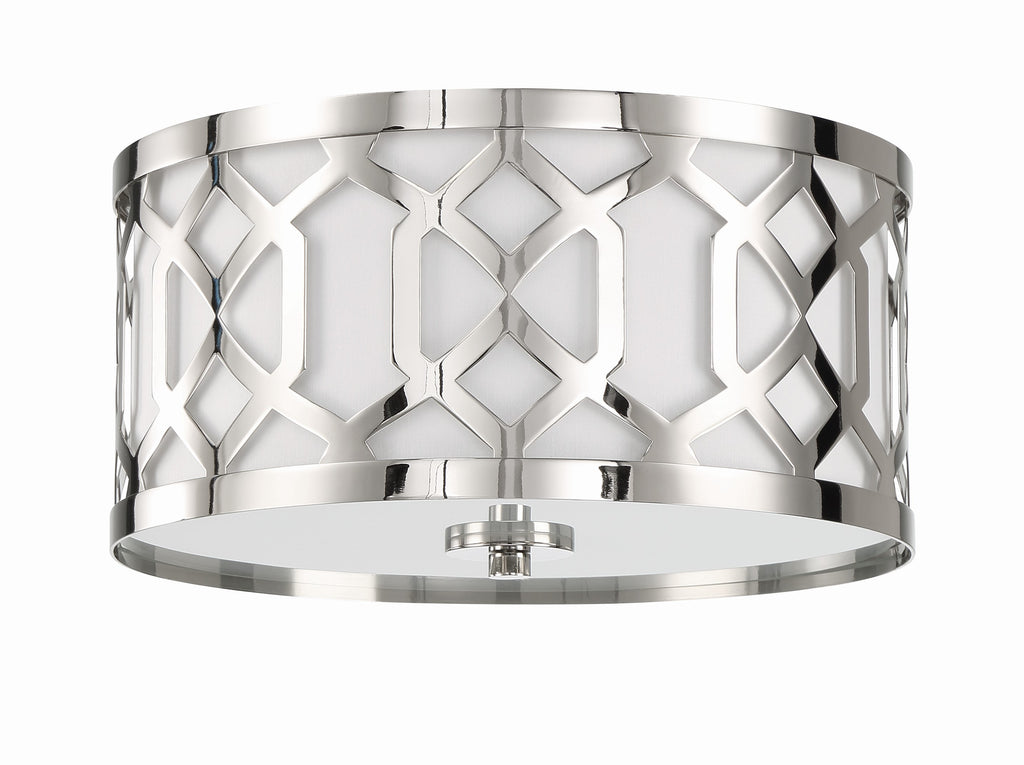 Crystorama Crystorama Libby Langdon Jennings 3 Light Polished Nickel Flush Mount