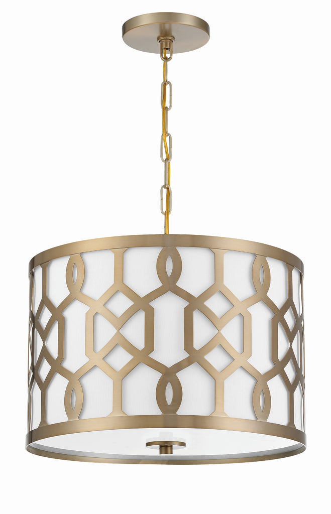 Libby Langdon Jennings 3 Light Aged Brass Chandelier Crystorama