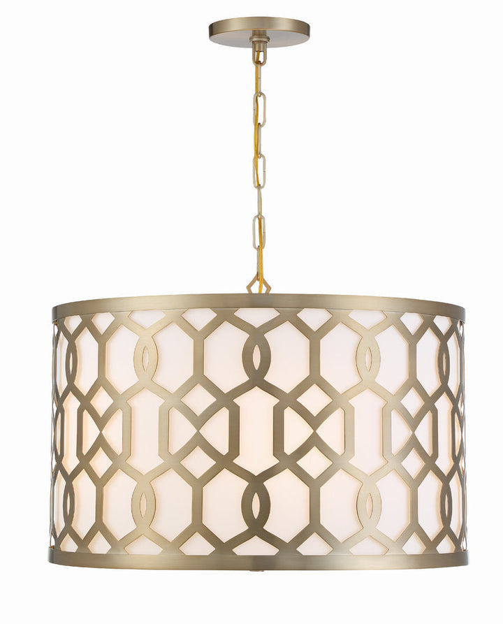 Libby Langdon Jennings 5 Light Aged Brass Chandelier Crystorama