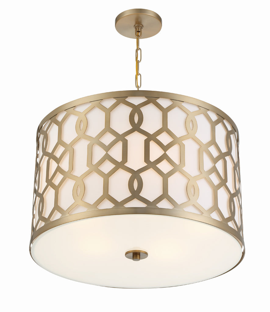 Libby Langdon Jennings 5 Light Aged Brass Chandelier Crystorama