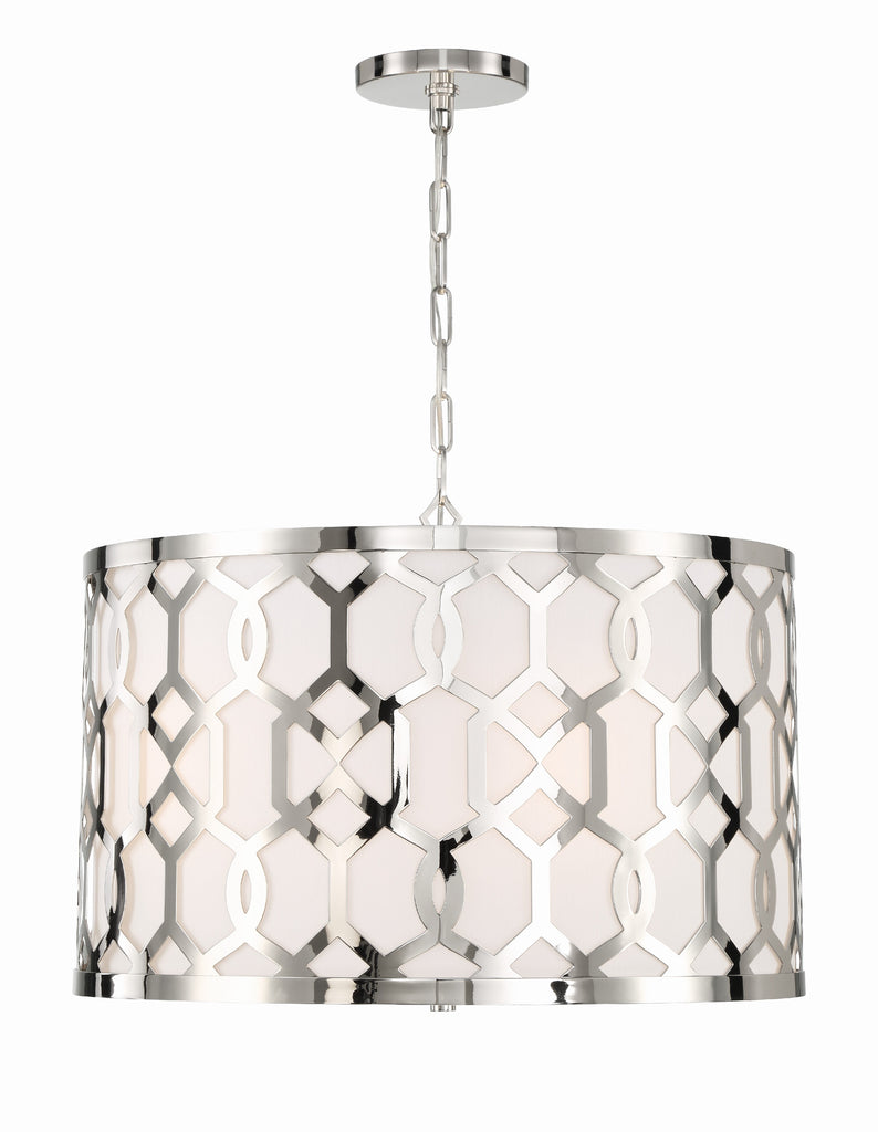 Libby Langdon Jennings 5 Light Polished Nickel Chandelier Crystorama