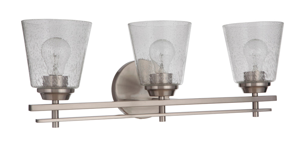 CRAFTMADE Drake 3 Light Vanity in Brushed Polished Nickel