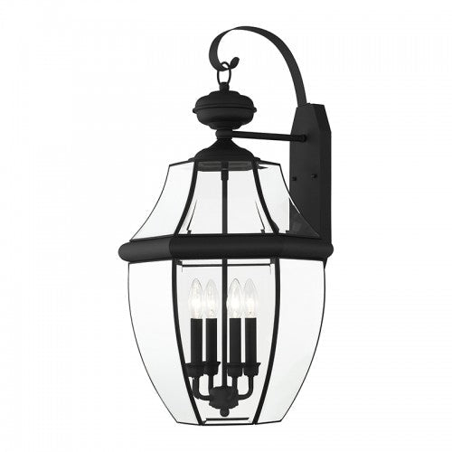 4 Light Black Outdoor Wall Lantern Livex