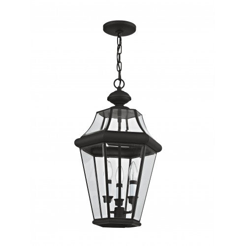 3 Light Black Outdoor Lantern Livex