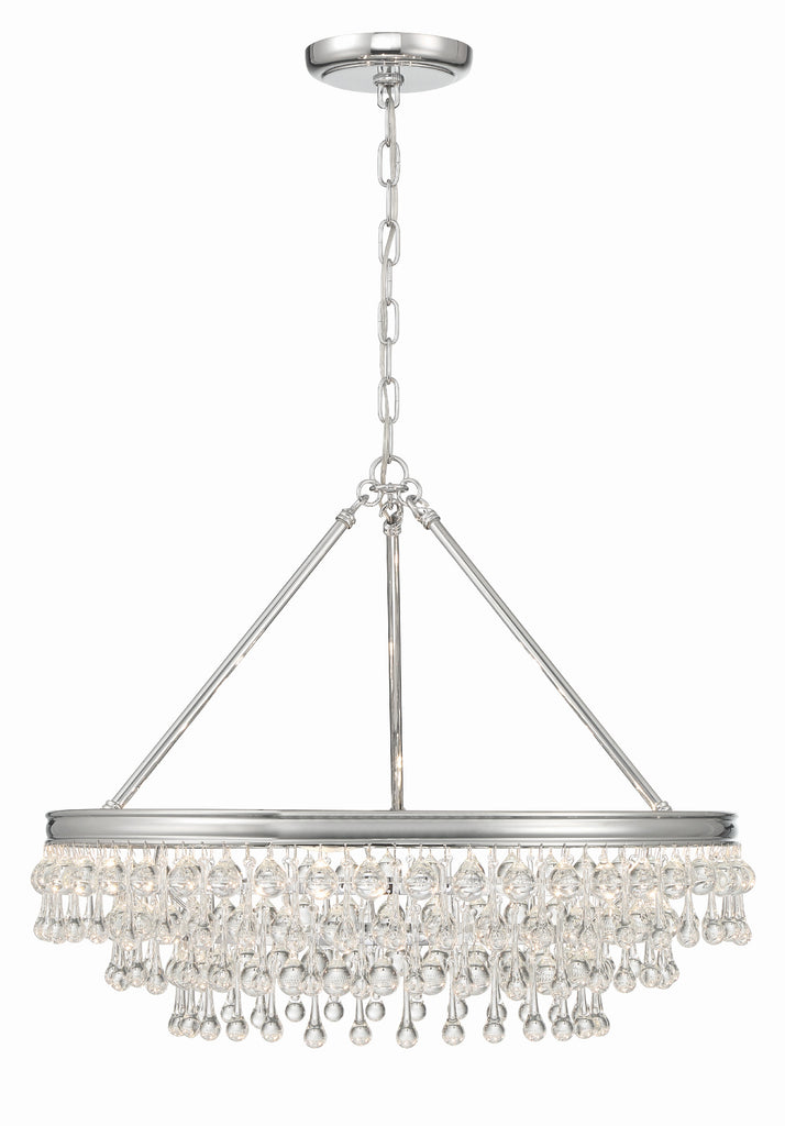 Calypso 6 Light Polished Chrome Chandelier Crystorama