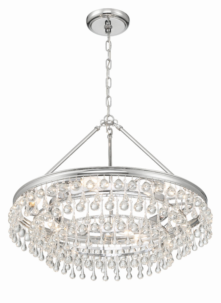 Calypso 6 Light Polished Chrome Chandelier Crystorama