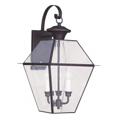 3 Light Bronze Outdoor Wall Lantern Livex