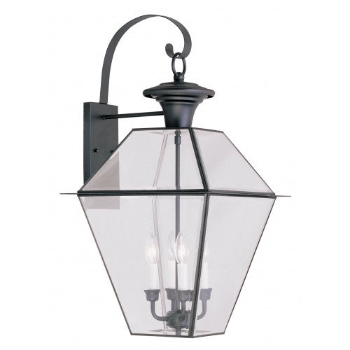 4 Light Black Outdoor Wall Lantern Livex