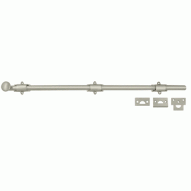 DELTANA 24 Inch Deltana Heavy Duty Surface Bolt (Brushed Nickel Finish)