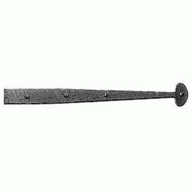 ACORN MANUFACTURING 21-1/4 Inch Rough Iron Bean Strap Hinge (Matte Black Finish)