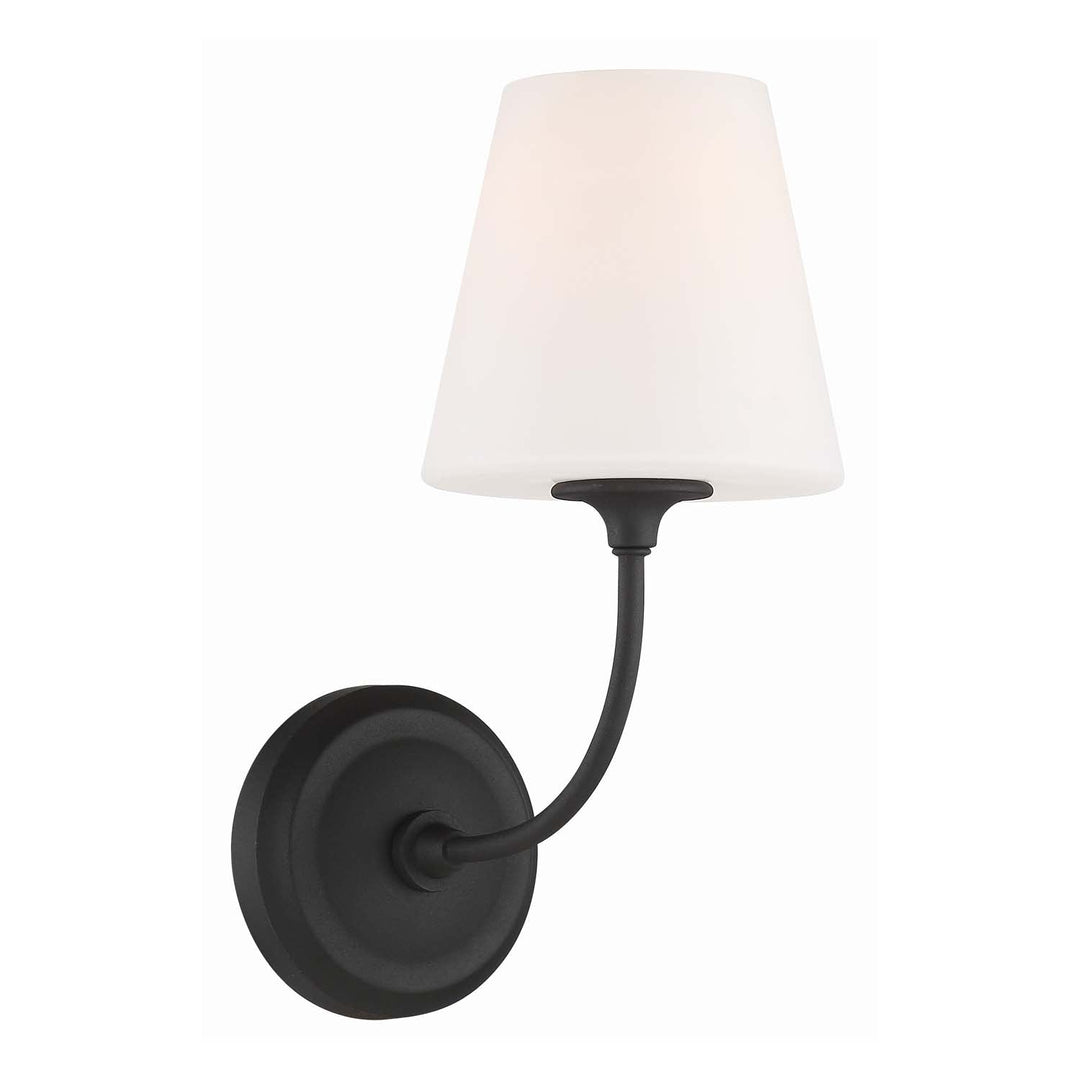 Libby Langdon Sylvan 1 Light Black Forged Sconce Crystorama