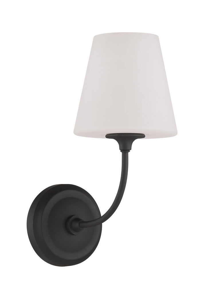 Libby Langdon Sylvan 1 Light Black Forged Sconce Crystorama