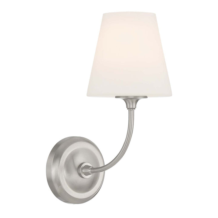 Libby Langdon Sylvan 1 Light Brushed Nickel Sconce Crystorama