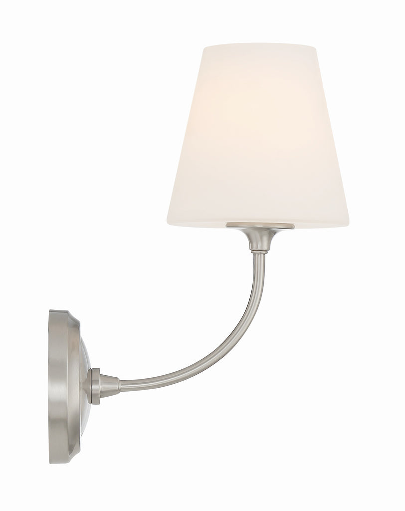 Libby Langdon Sylvan 1 Light Brushed Nickel Sconce Crystorama