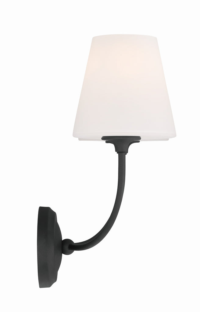 Libby Langdon Sylvan 2 Light Black Forged Sconce Crystorama