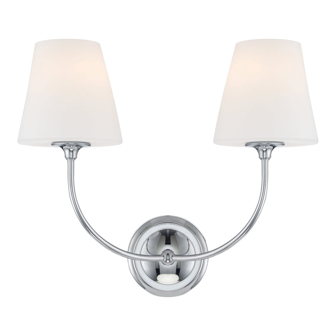 Crystorama Crystorama Libby Langdon Sylvan 2 Light Polished Chrome Sconce