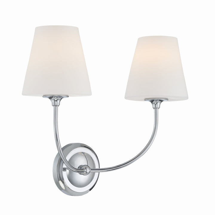 Crystorama Crystorama Libby Langdon Sylvan 2 Light Polished Chrome Sconce