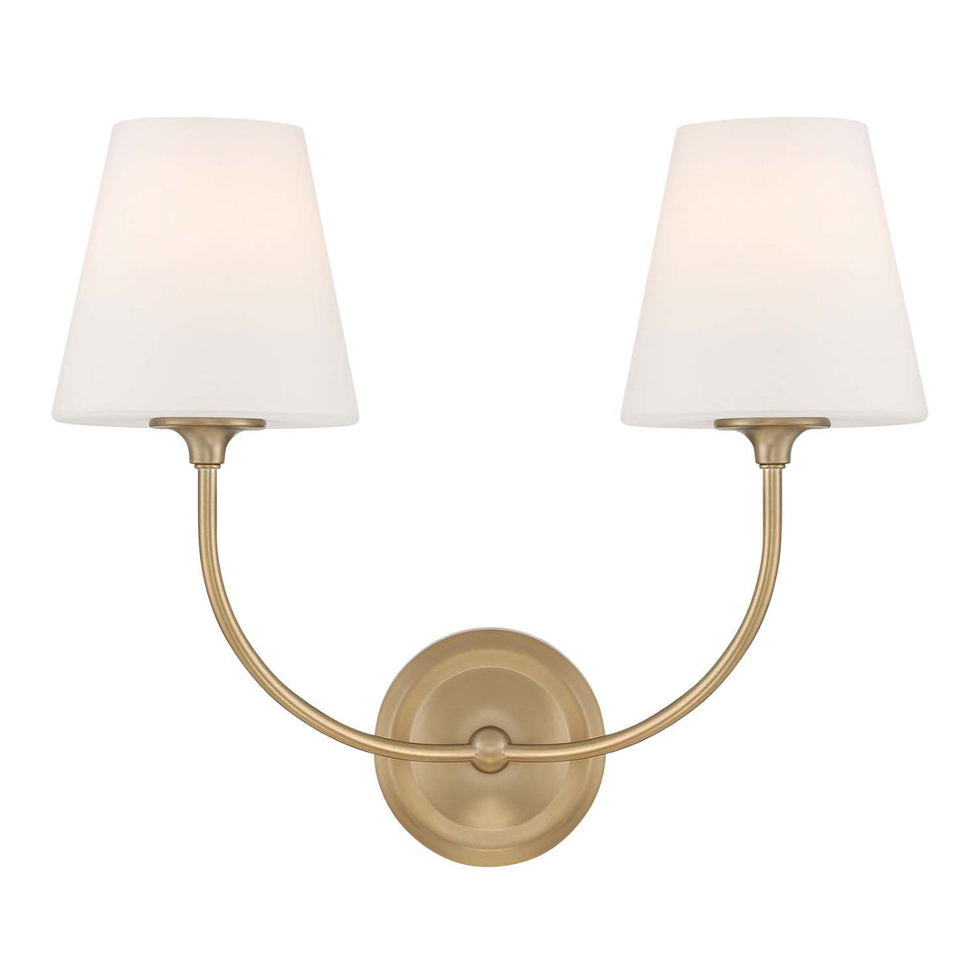 Crystorama Crystorama Libby Langdon Sylvan 2 Light Vibrant Gold Sconce