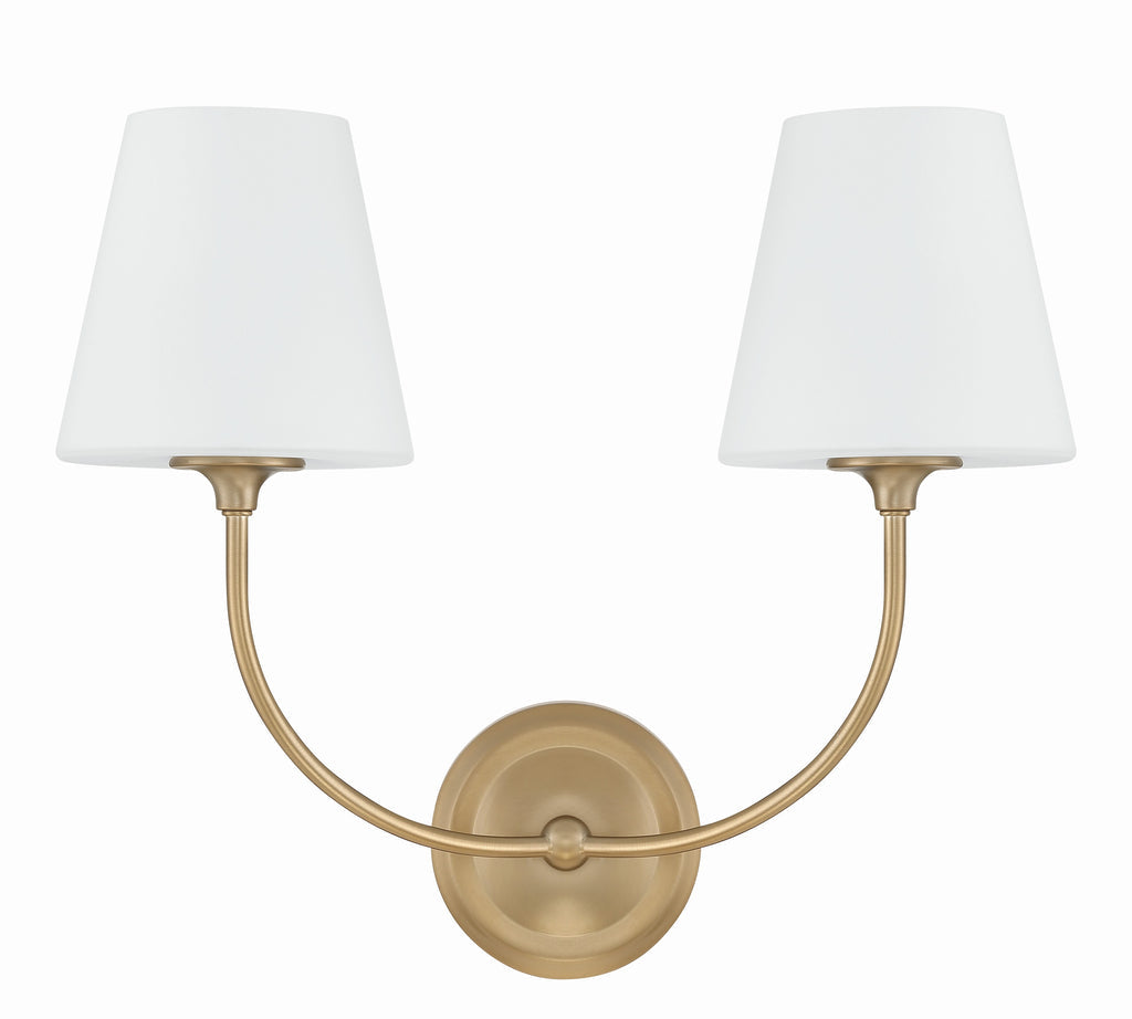 Crystorama Crystorama Libby Langdon Sylvan 2 Light Vibrant Gold Sconce