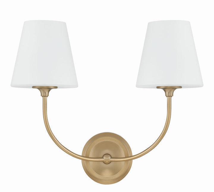 Crystorama Crystorama Libby Langdon Sylvan 2 Light Vibrant Gold Sconce