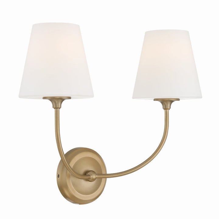 Crystorama Crystorama Libby Langdon Sylvan 2 Light Vibrant Gold Sconce