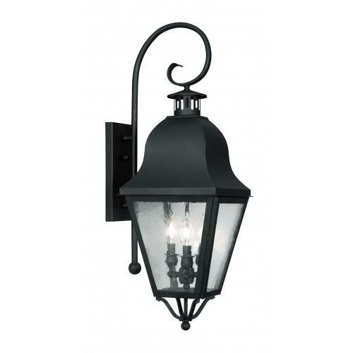 3 Light Black Outdoor Wall Lantern Livex