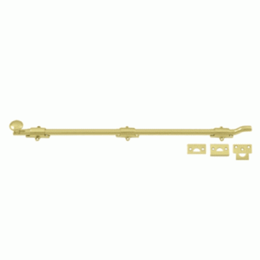 DELTANA 26 Inch Deltana Offset Heavy Duty Surface Bolt (Polished Brass Finish)