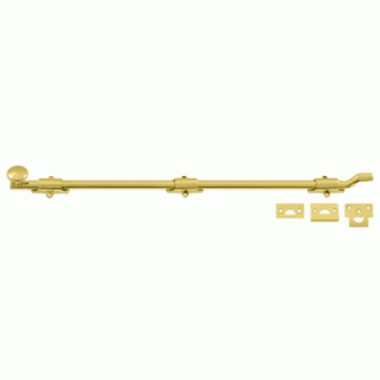 DELTANA 26 Inch Deltana Offset Heavy Duty Surface Bolt (Polished Brass Finish)