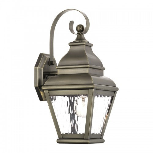 1 Light Vintage Pewter Outdoor Wall Lantern Livex