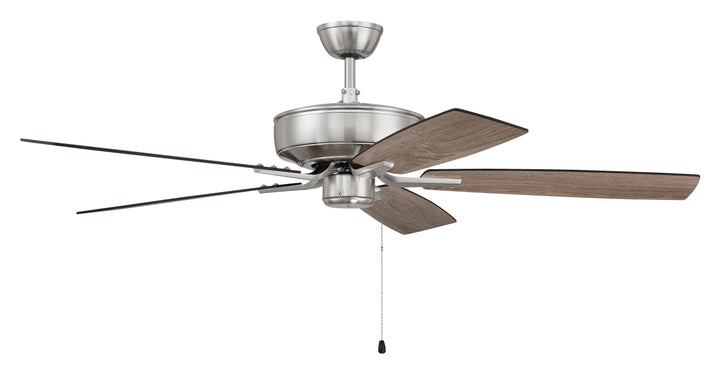 52" Pro Plus Fan in Brushed Polished Nickel w/ Driftwood/Grey Walnut Blades CRAFTMADE